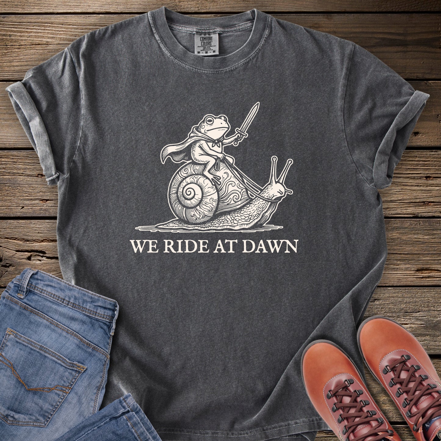 We Ride at Dawn T-Shirt (LOTR Reference)