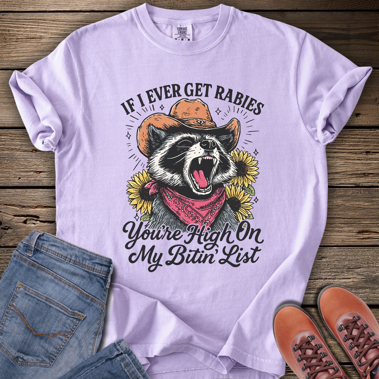 Humor Raccoon Western T-Shirt