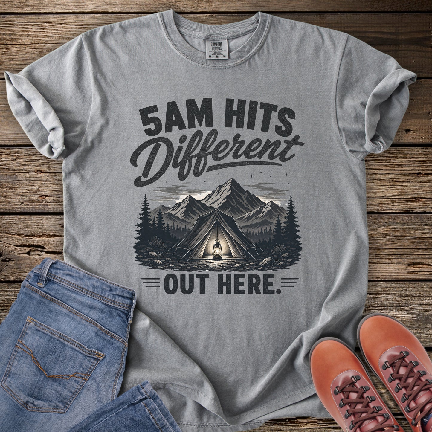 5AM Hits Different Out Here T-Shirt