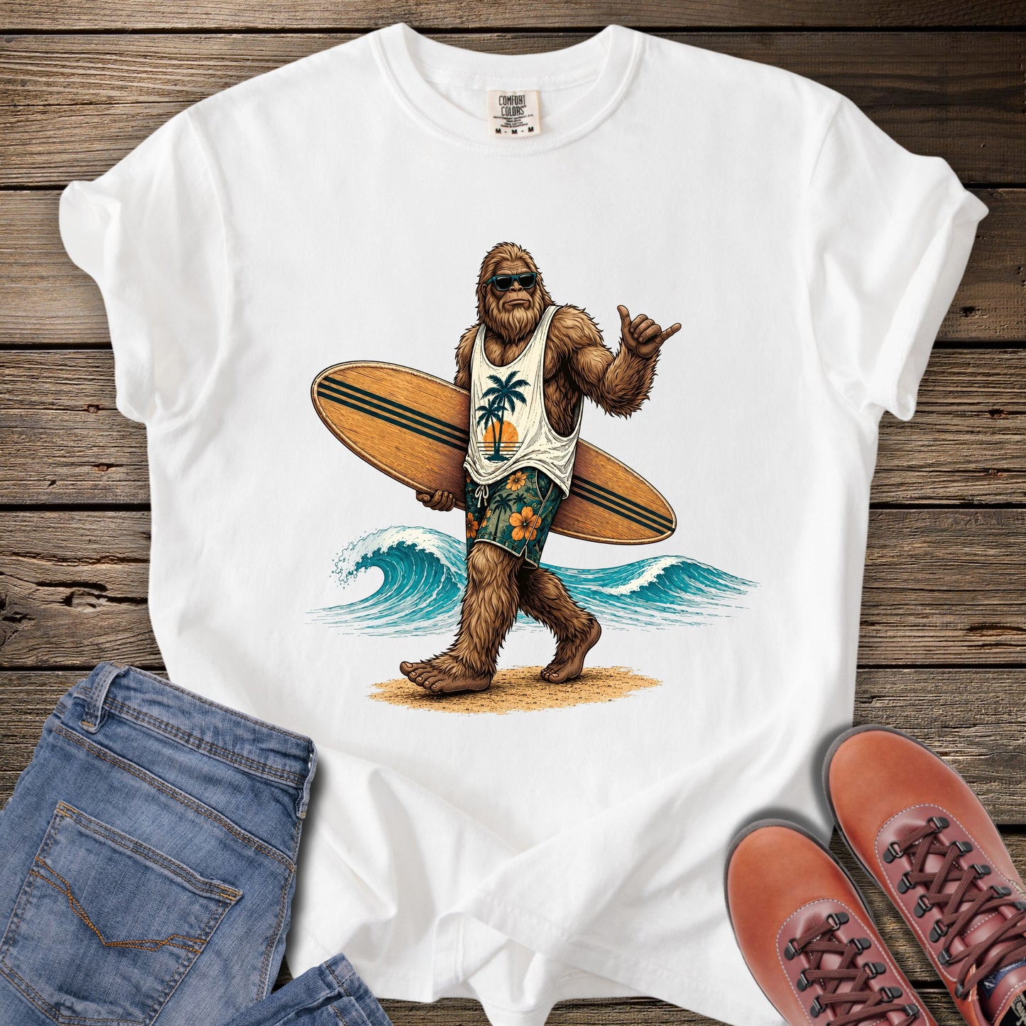 Surfing Sasquatch T-Shirt