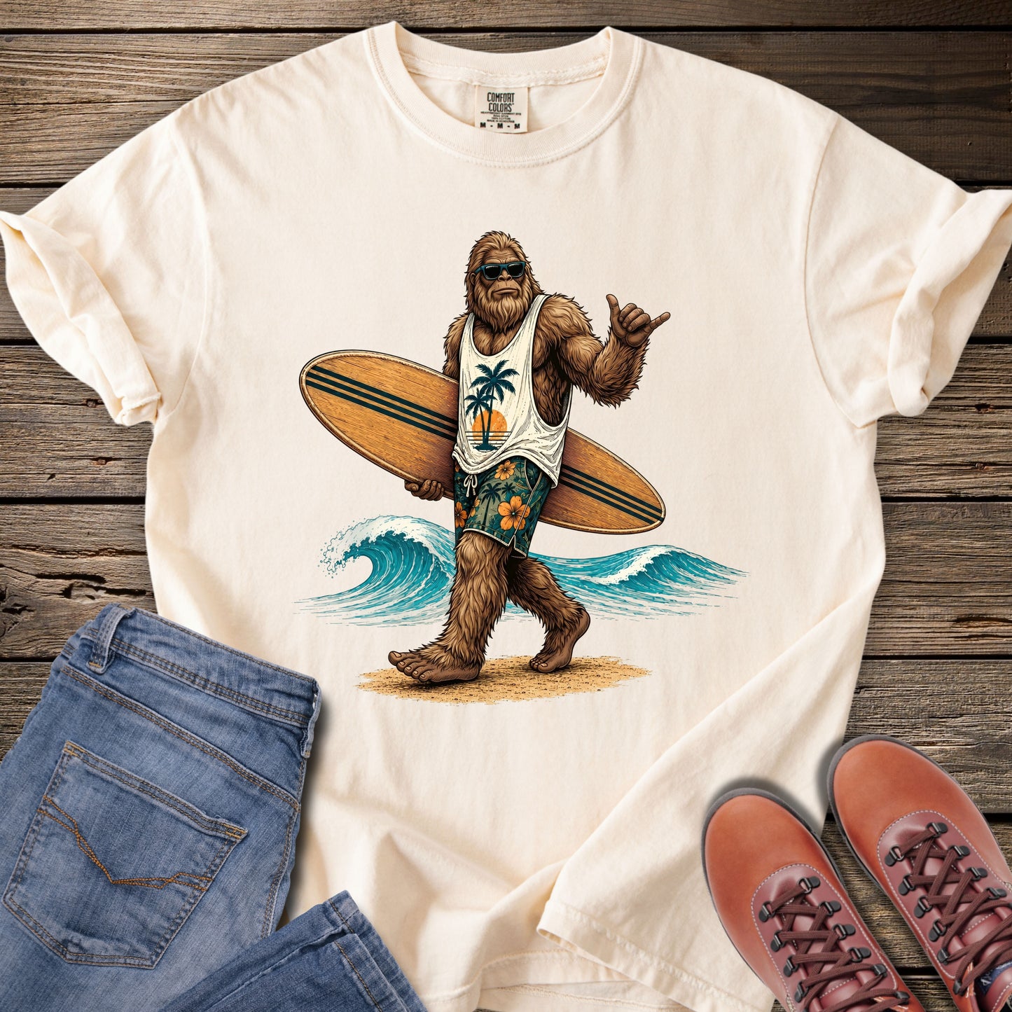 Surfing Sasquatch T-Shirt