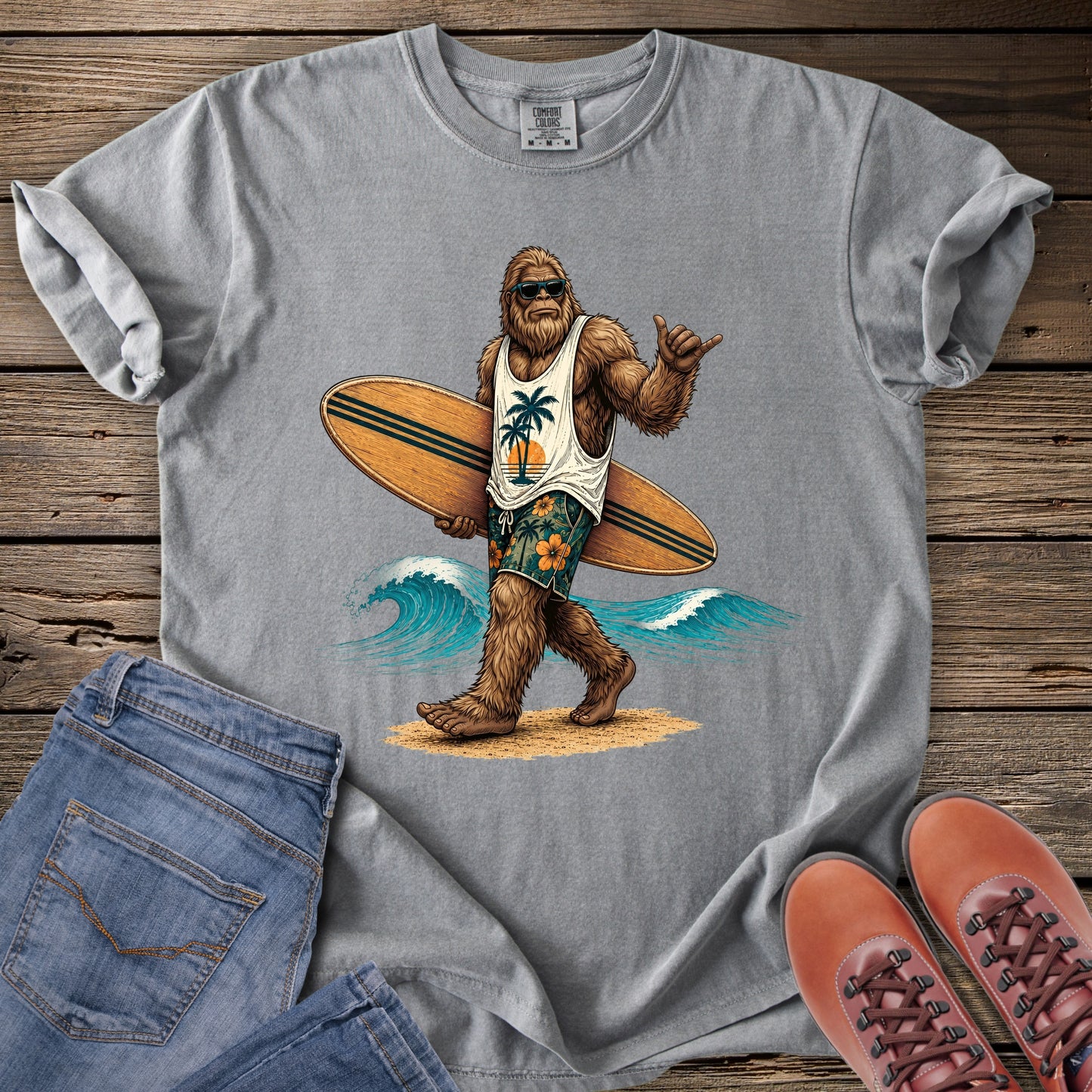 Surfing Sasquatch T-Shirt