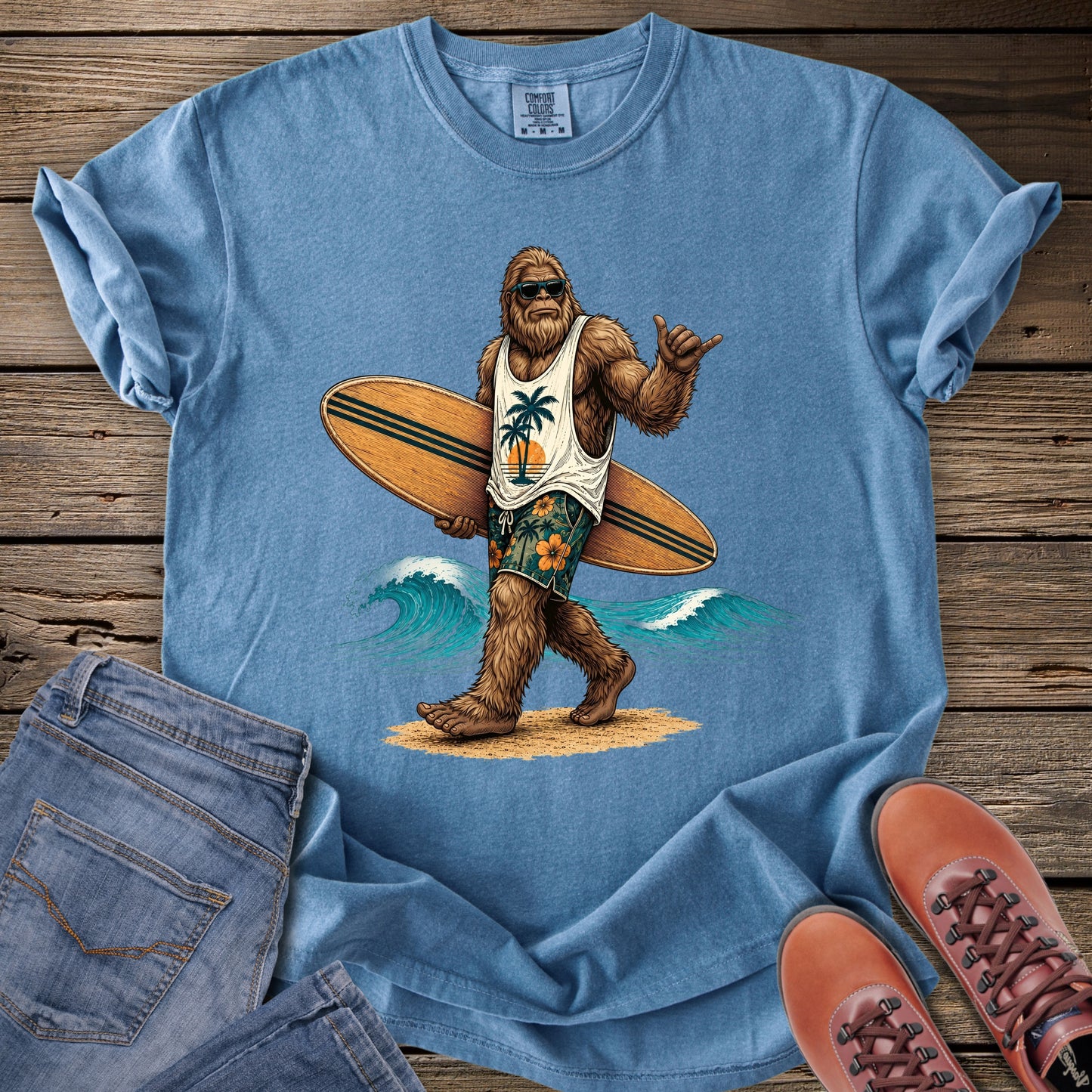 Surfing Sasquatch T-Shirt