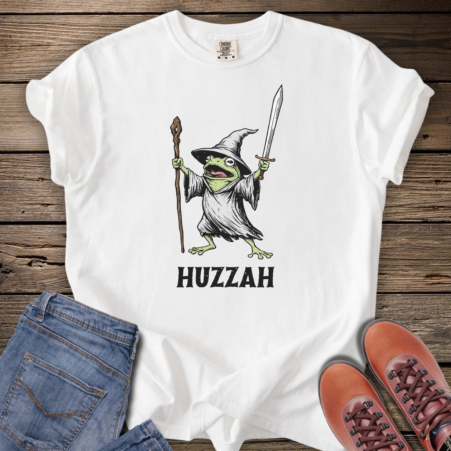 Huzzah Wizard Frog T-Shirt