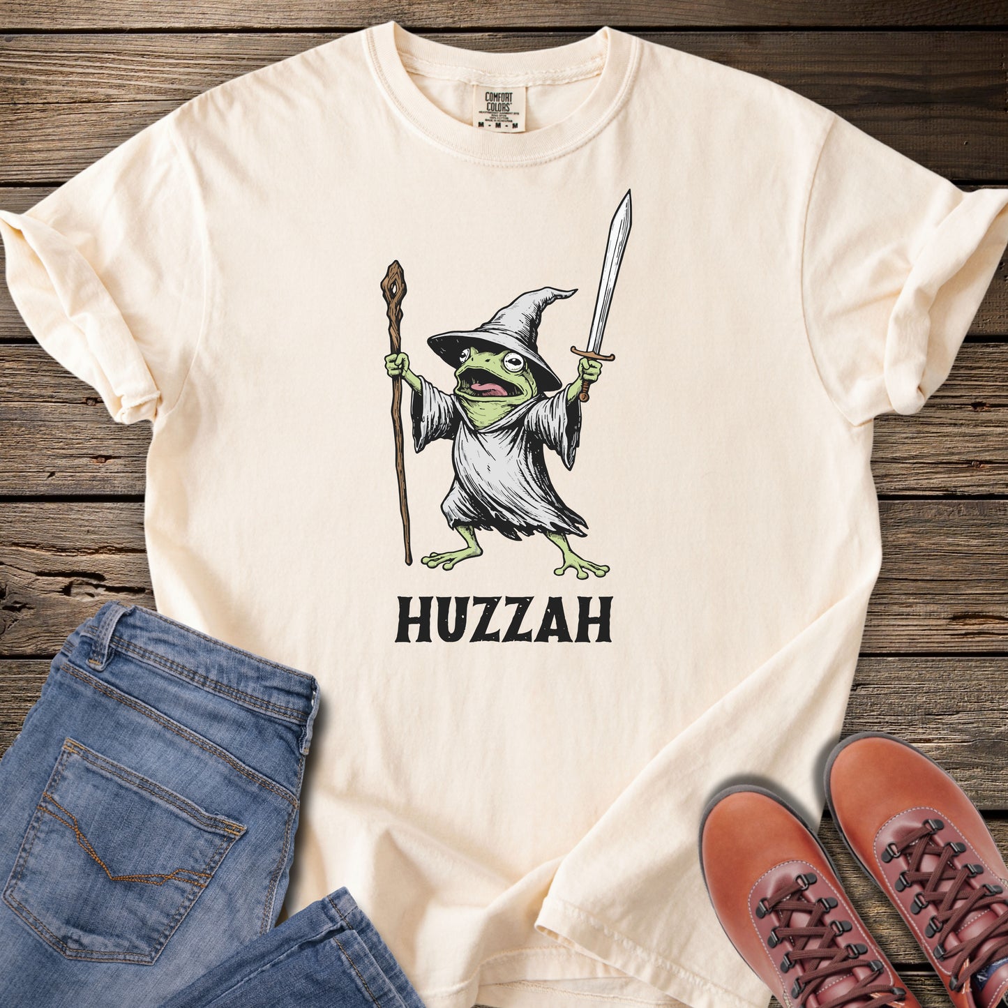 Huzzah Wizard Frog T-Shirt