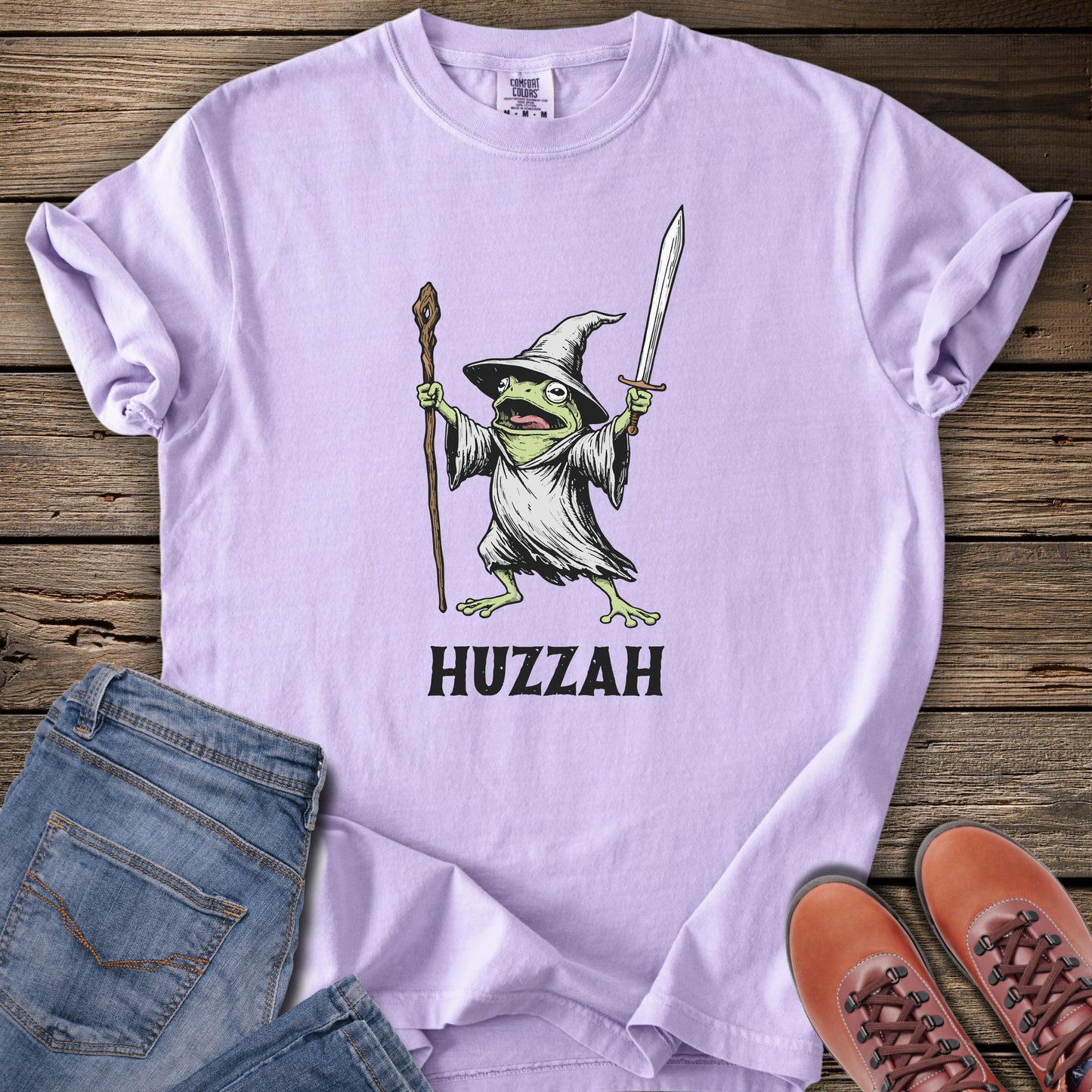 Huzzah Wizard Frog T-Shirt