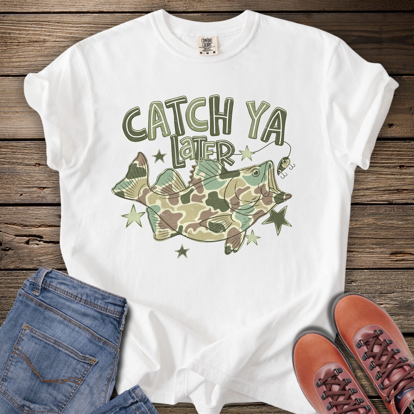 Catch Ya Later Camo Shark T-Shirt