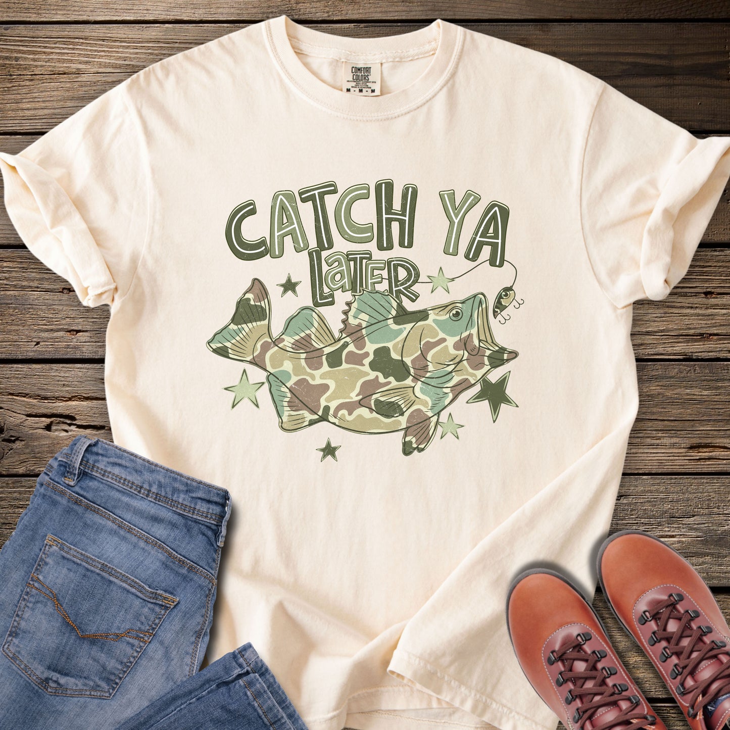 Catch Ya Later Camo Shark T-Shirt