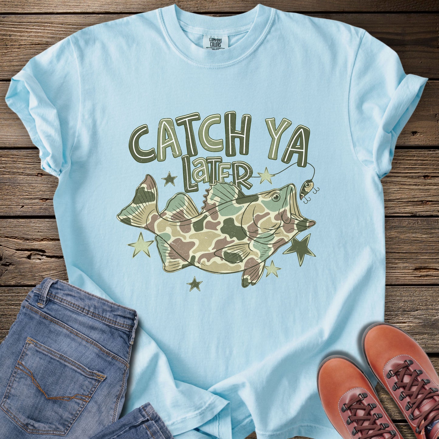 Catch Ya Later Camo Shark T-Shirt