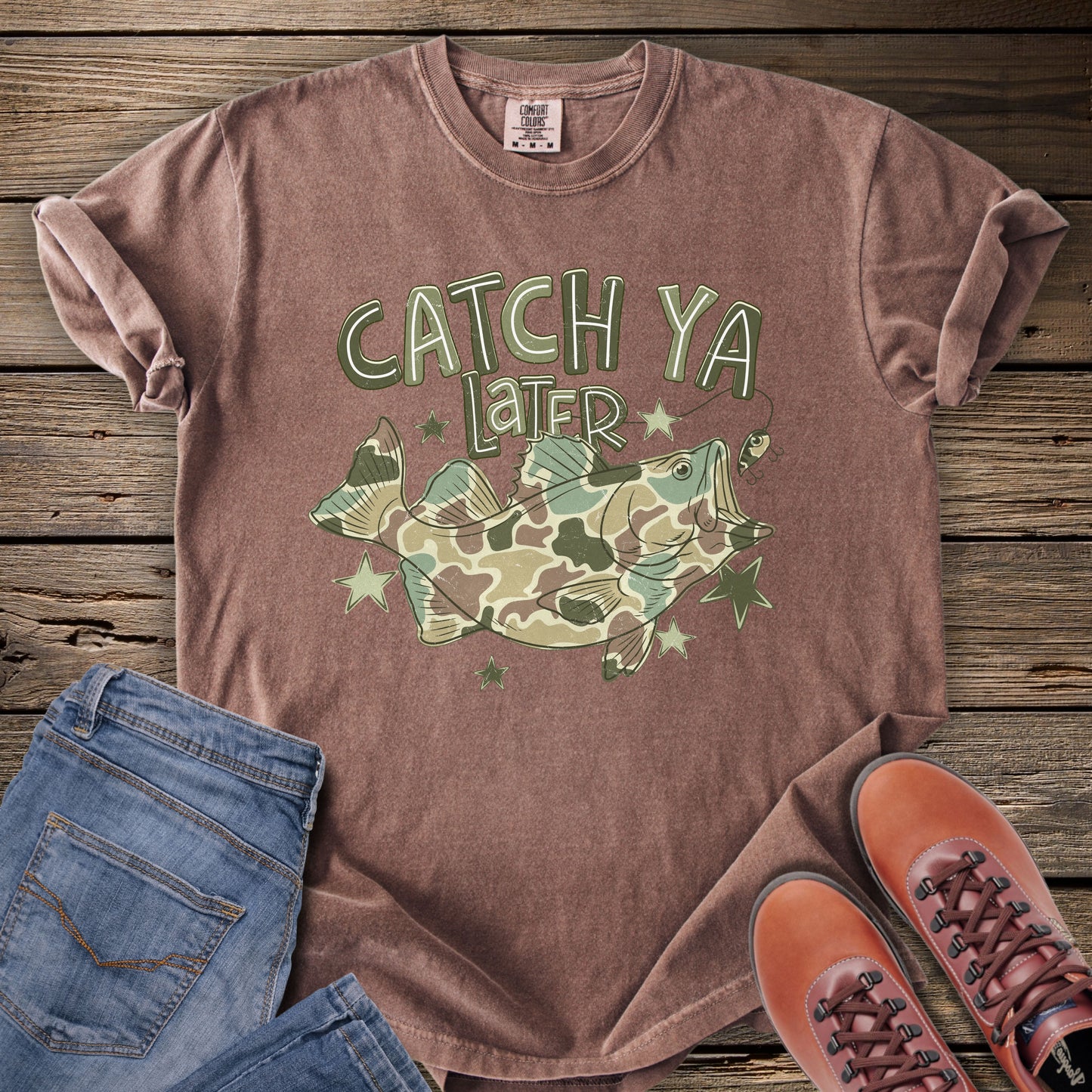 Catch Ya Later Camo Shark T-Shirt