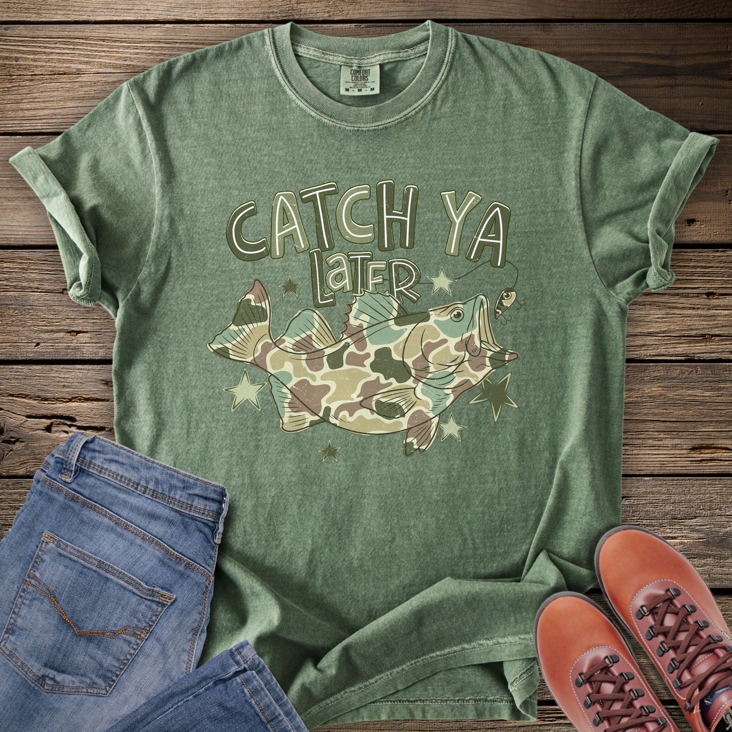 Catch Ya Later Camo Shark T-Shirt