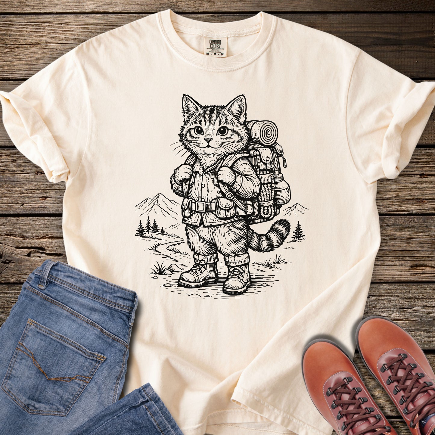 Hiking Cat T-Shirt