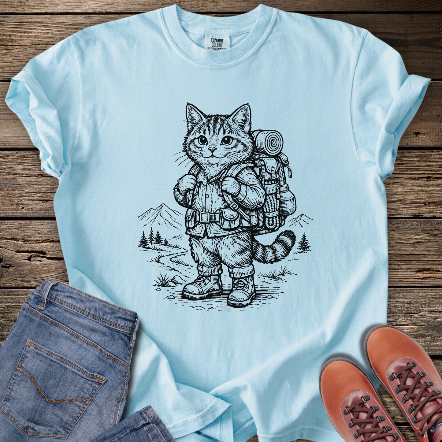 Hiking Cat T-Shirt
