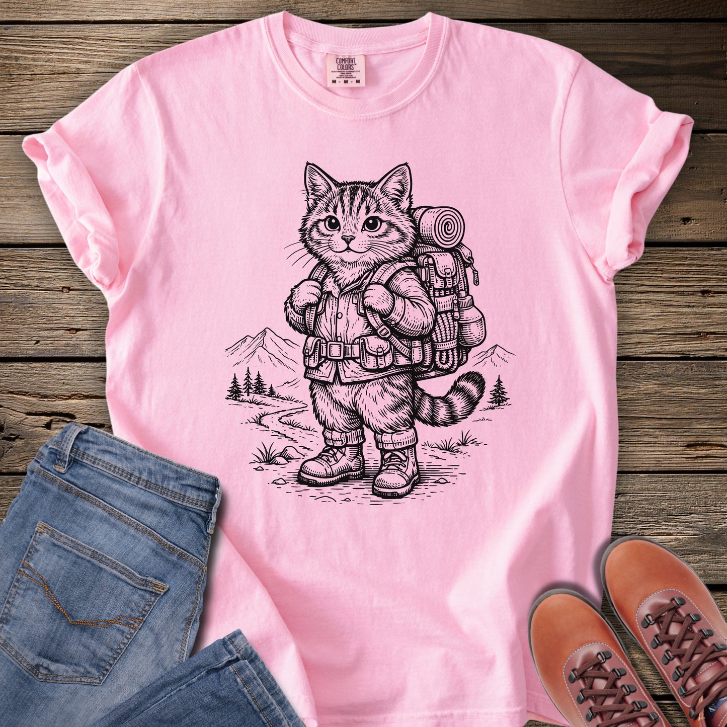 Hiking Cat T-Shirt