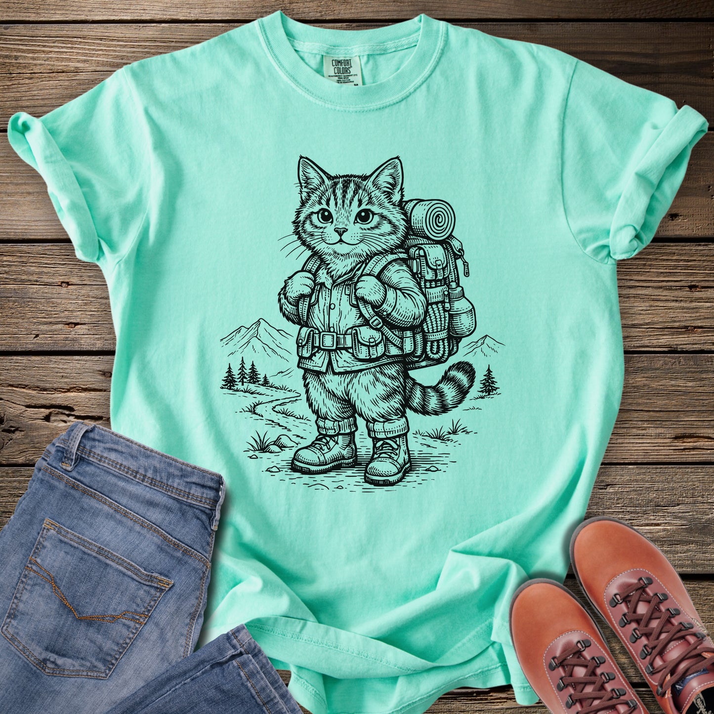 Hiking Cat T-Shirt