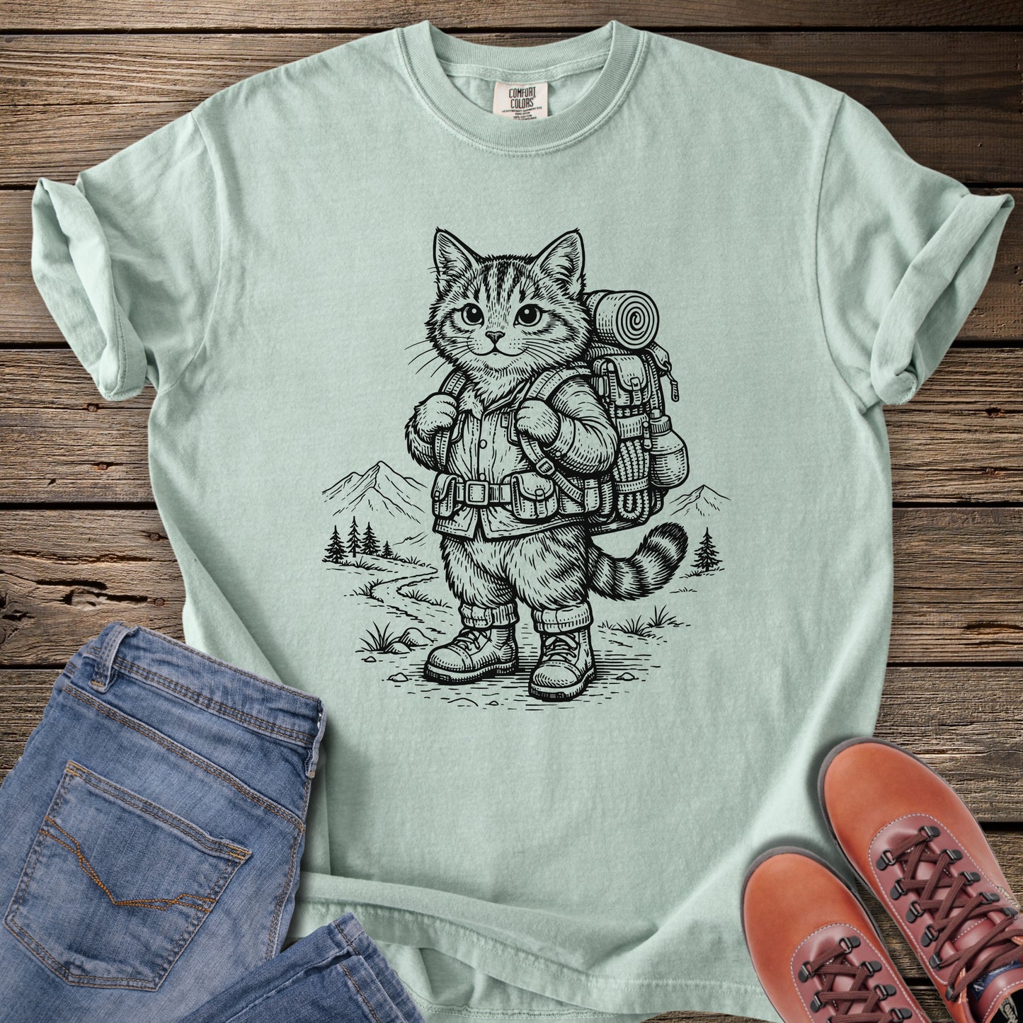 Hiking Cat T-Shirt