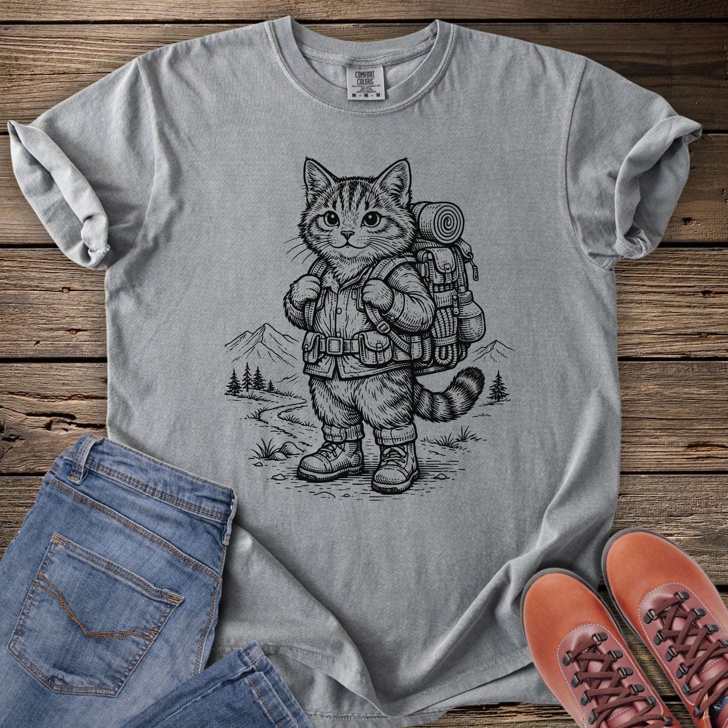 Hiking Cat T-Shirt