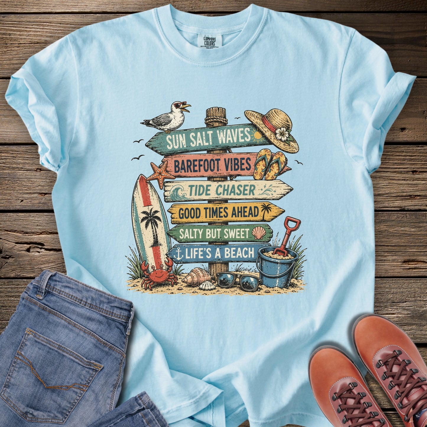 Life's a Beach Coastal Vibes T-Shirt