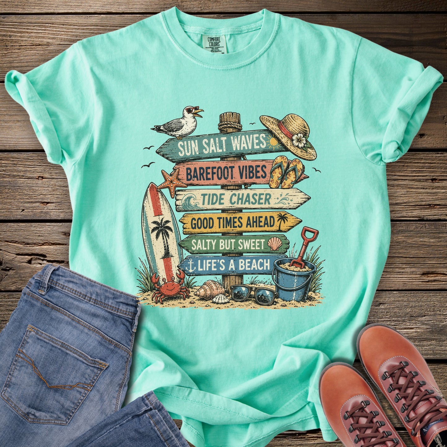 Life's a Beach Coastal Vibes T-Shirt