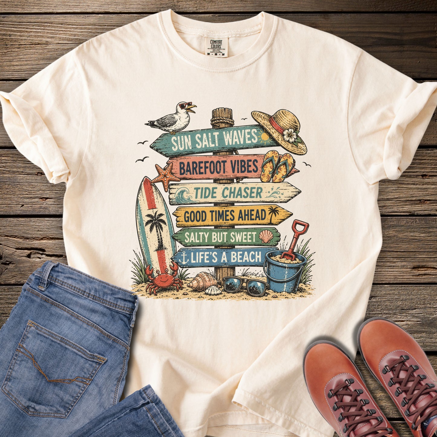 Life's a Beach Coastal Vibes T-Shirt