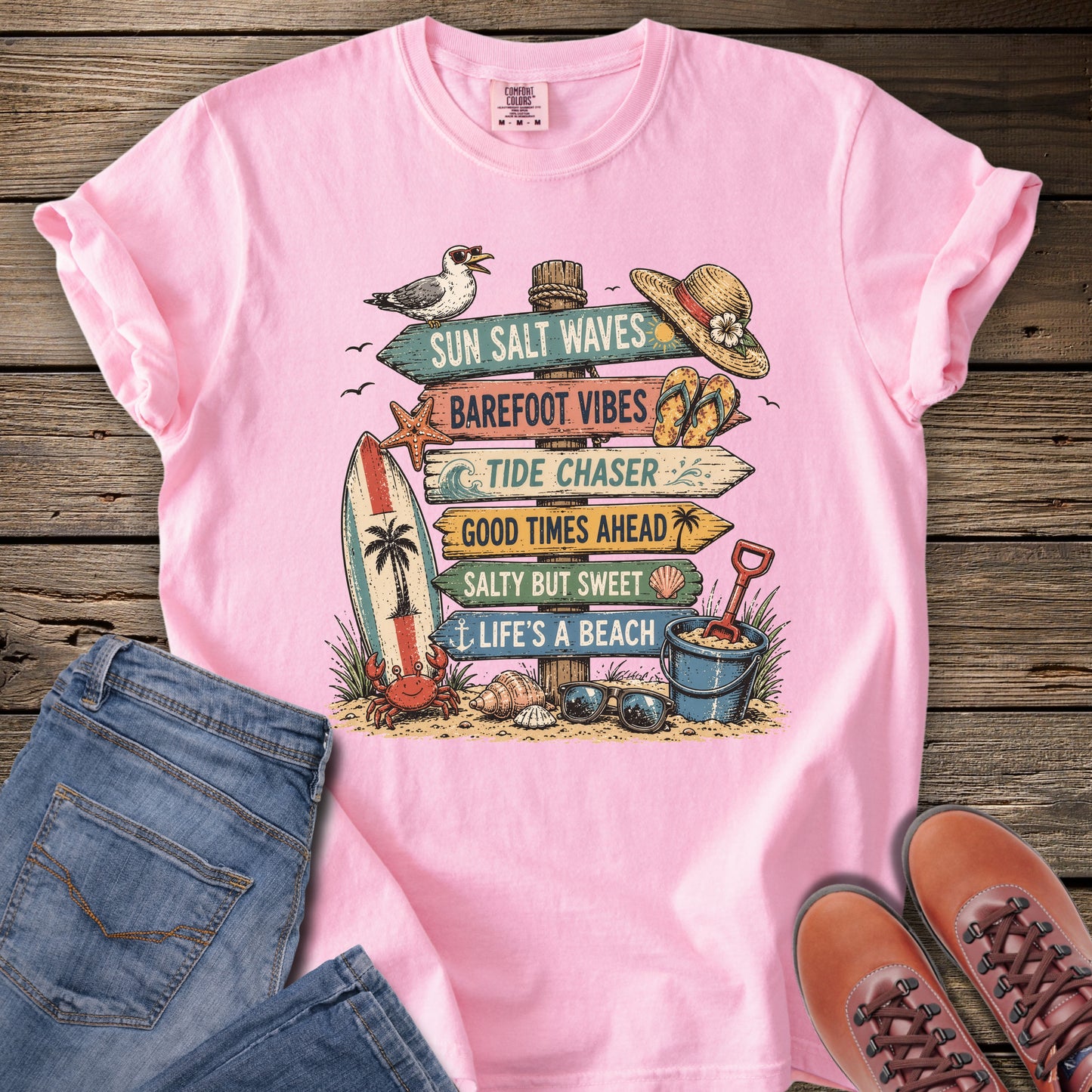 Life's a Beach Coastal Vibes T-Shirt