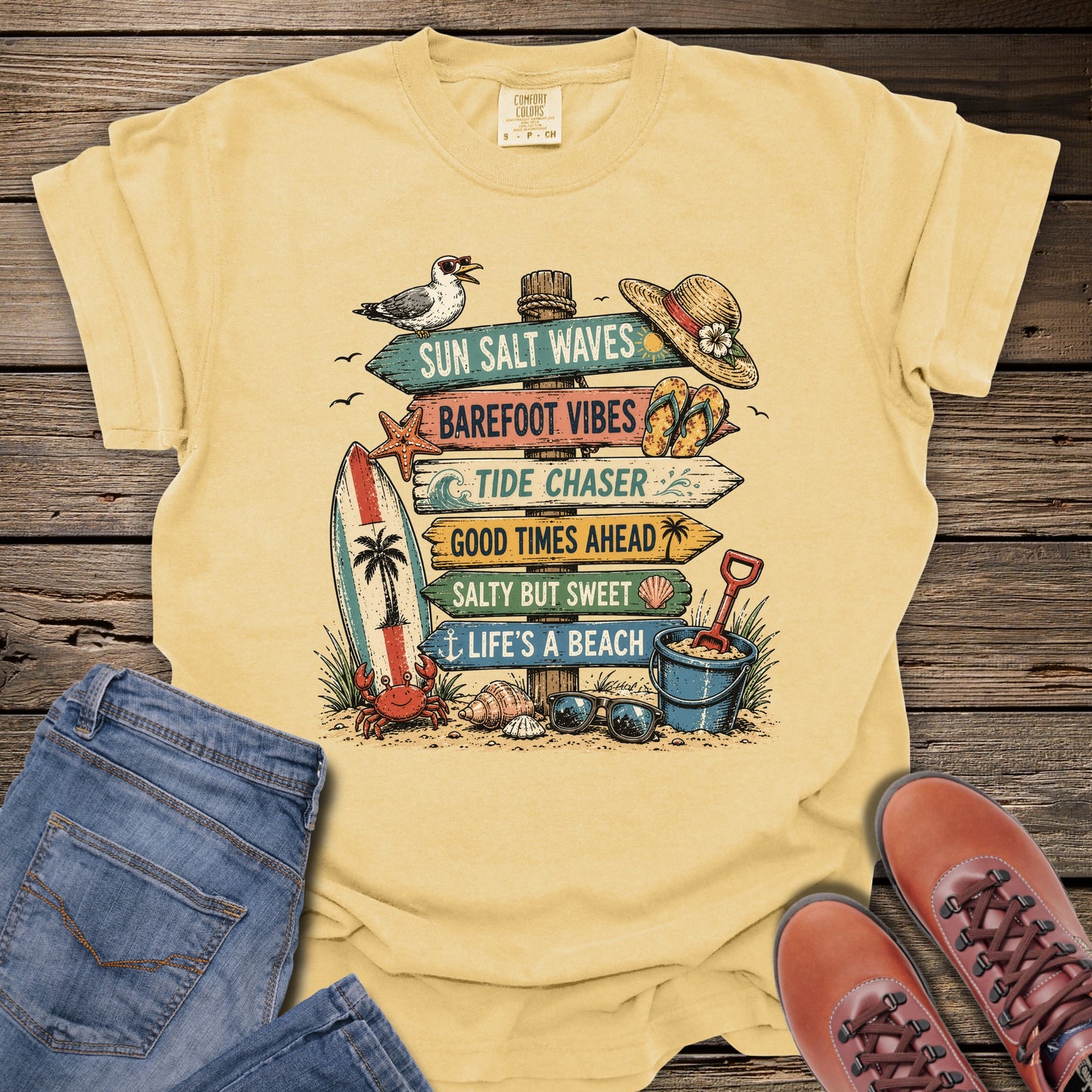 Life's a Beach Coastal Vibes T-Shirt