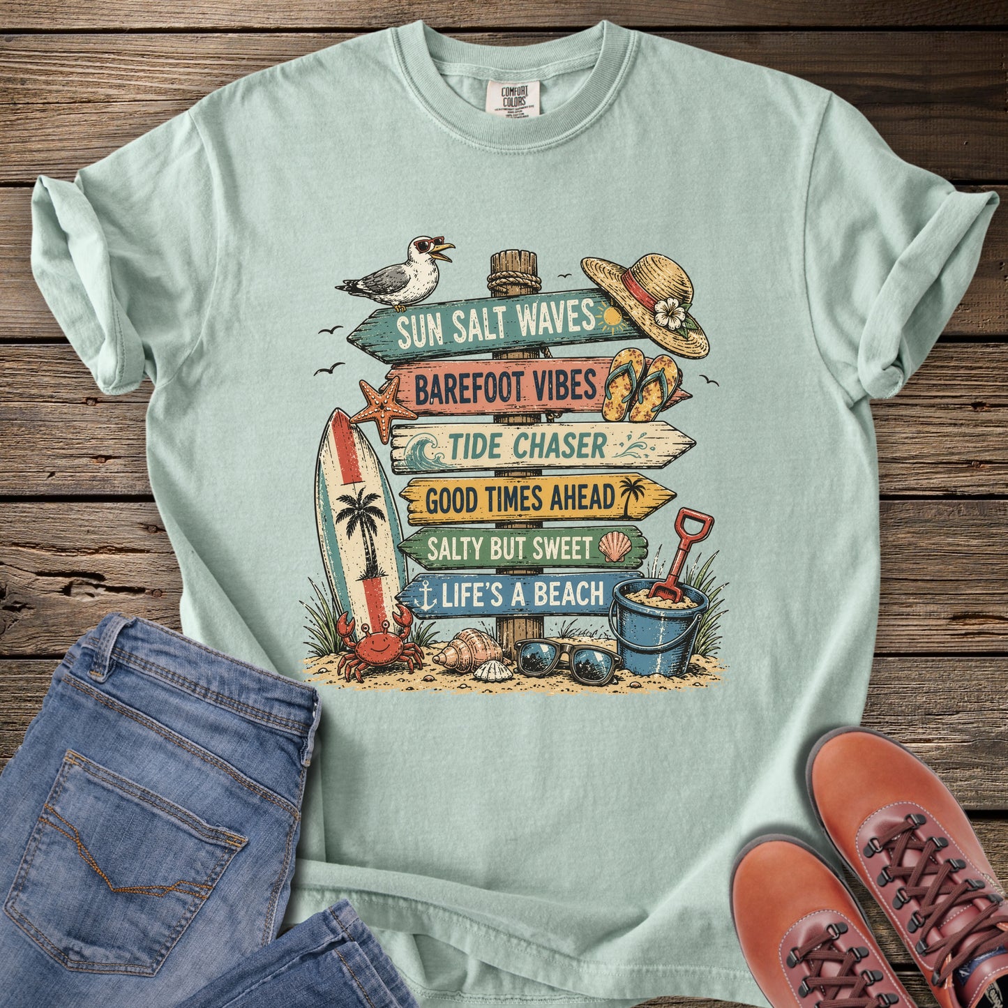 Life's a Beach Coastal Vibes T-Shirt