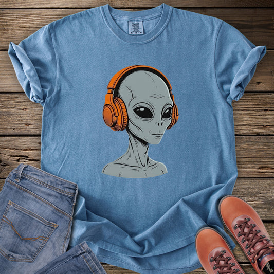 Cosmic Playlist Vibes Alien T-Shirt