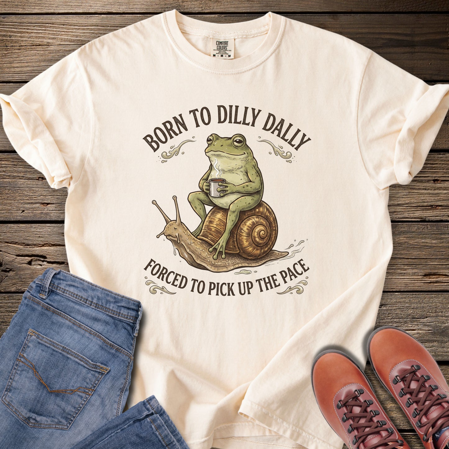 Born to Dilly Dally Frog T-Shirt