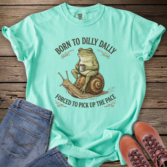 Born to Dilly Dally Frog T-Shirt