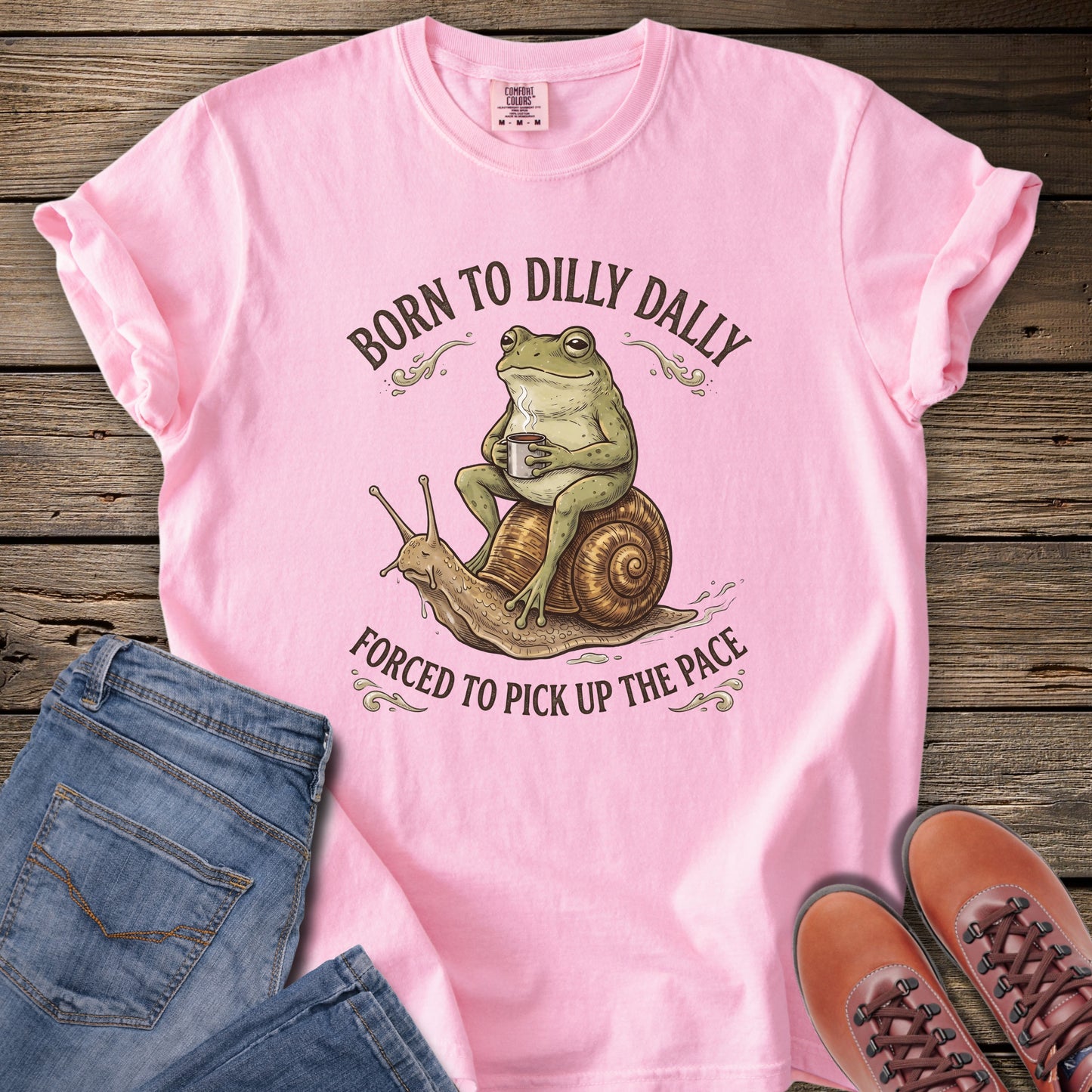 Born to Dilly Dally Frog T-Shirt