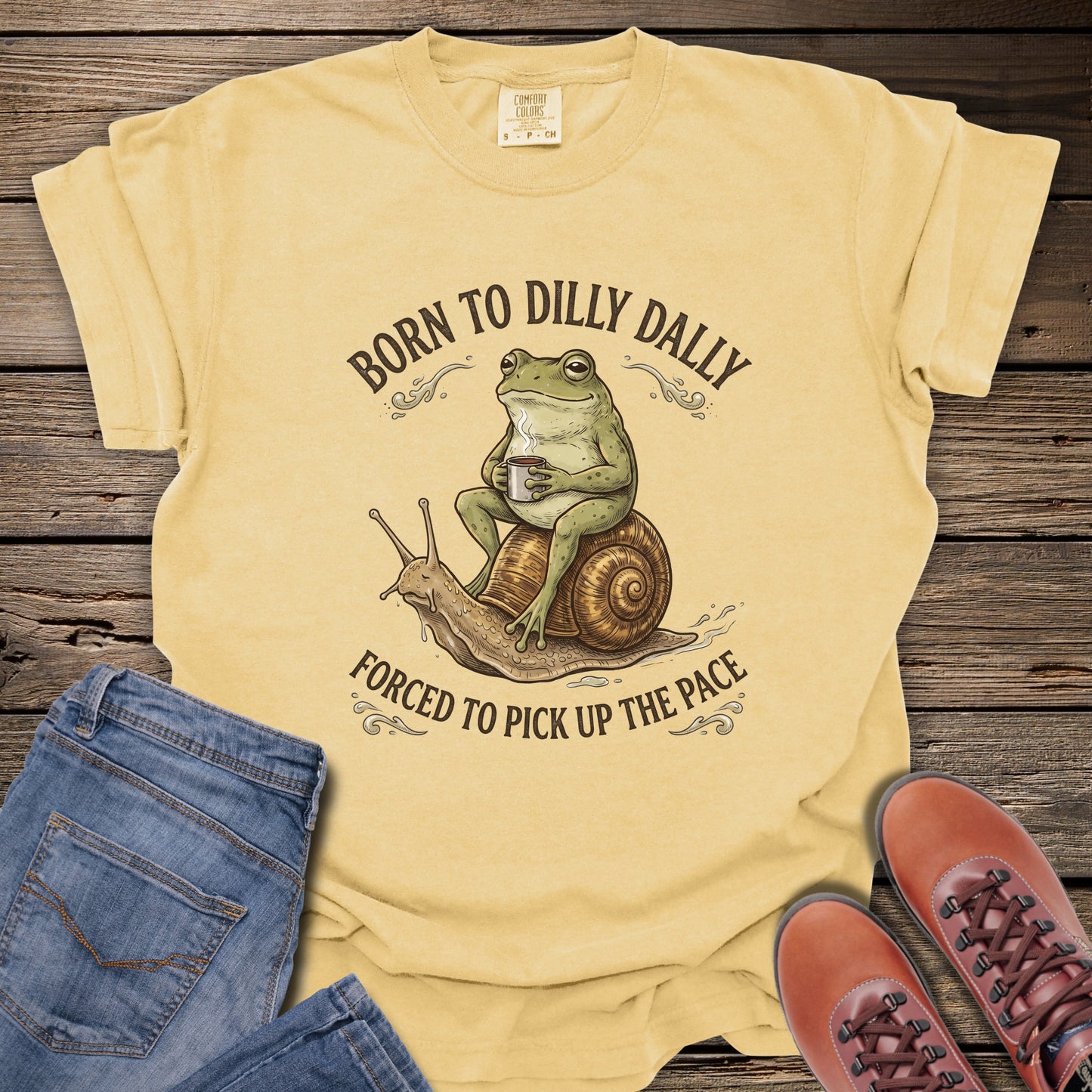 Born to Dilly Dally Frog T-Shirt
