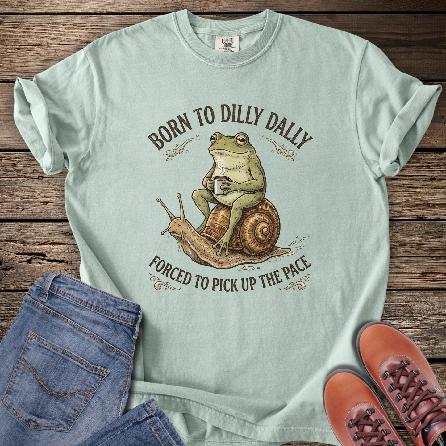 Born to Dilly Dally Frog T-Shirt
