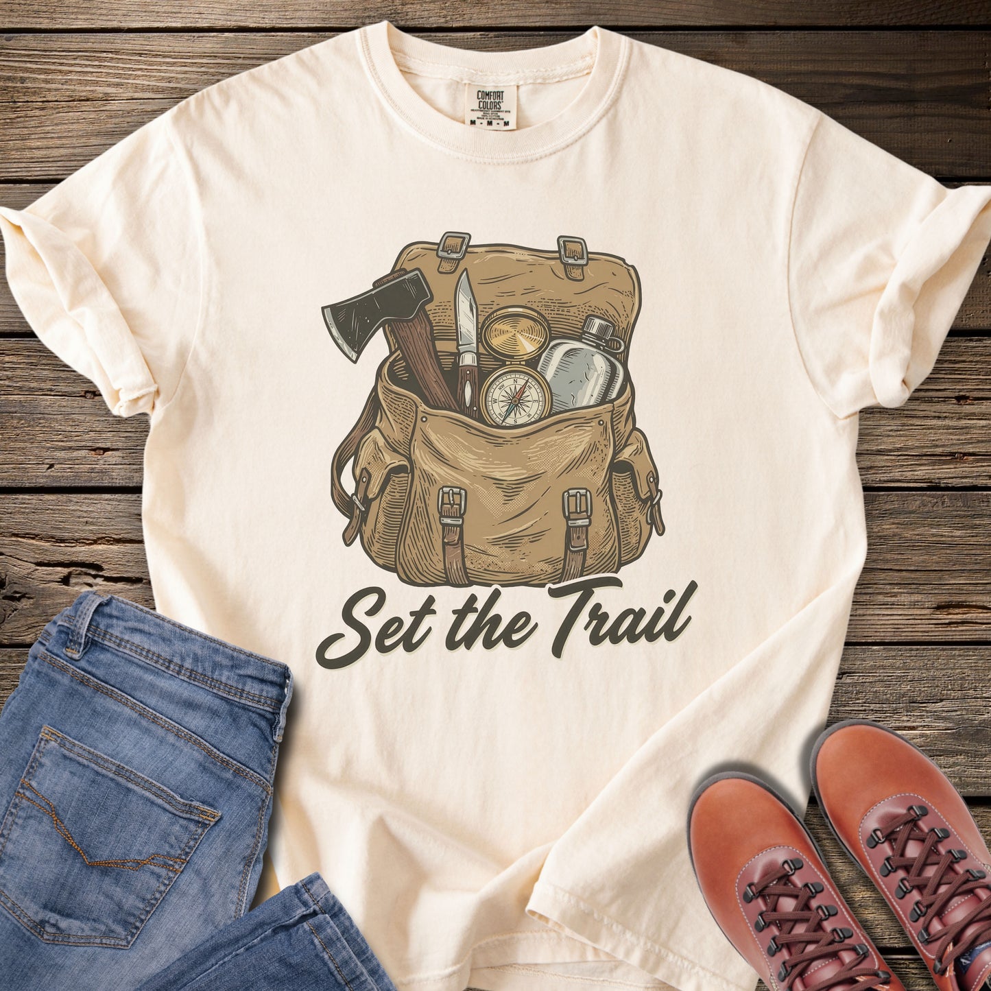Set the Trail Backpack Adventure T-Shirt