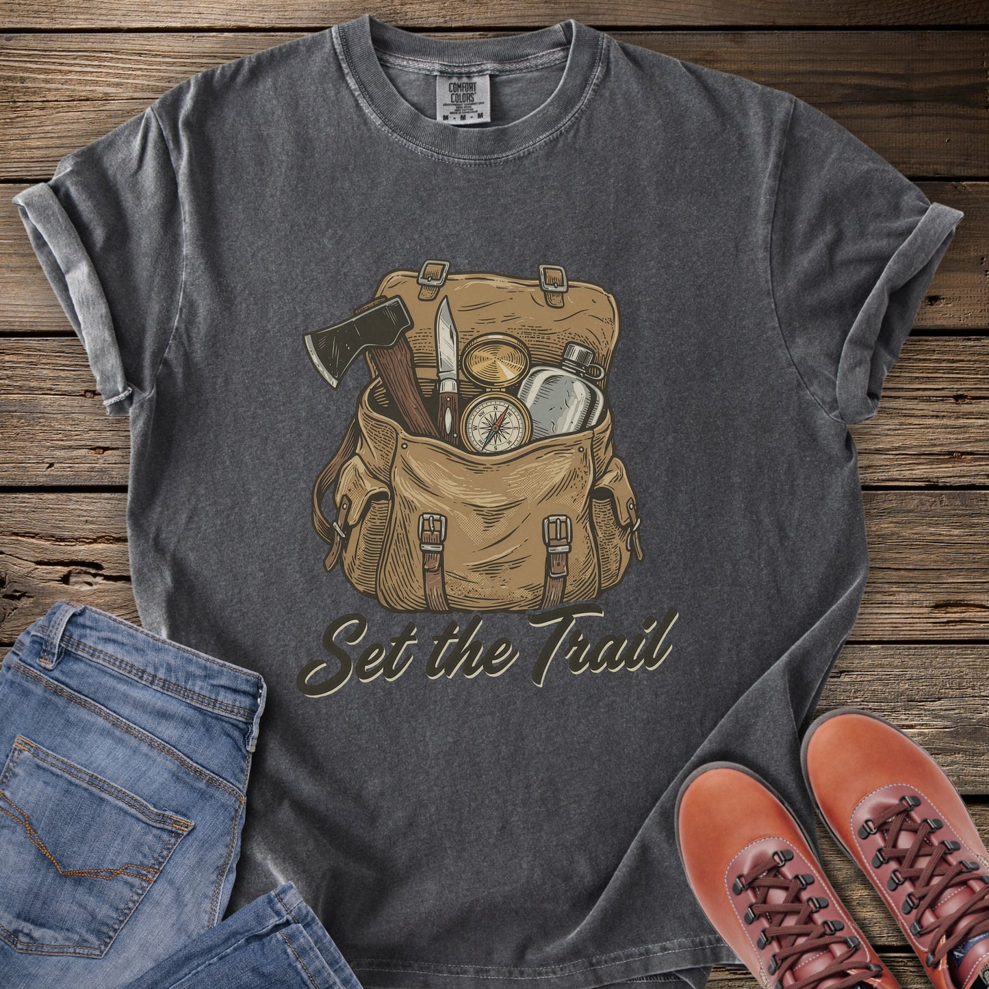 Set the Trail Backpack Adventure T-Shirt