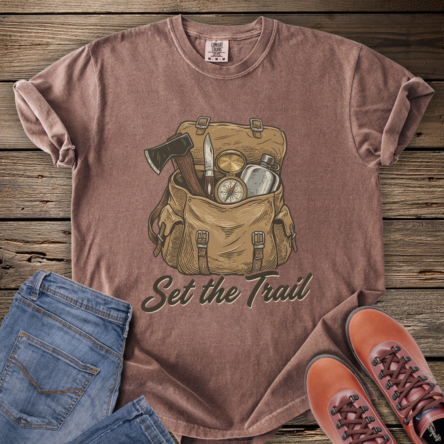 Set the Trail Backpack Adventure T-Shirt