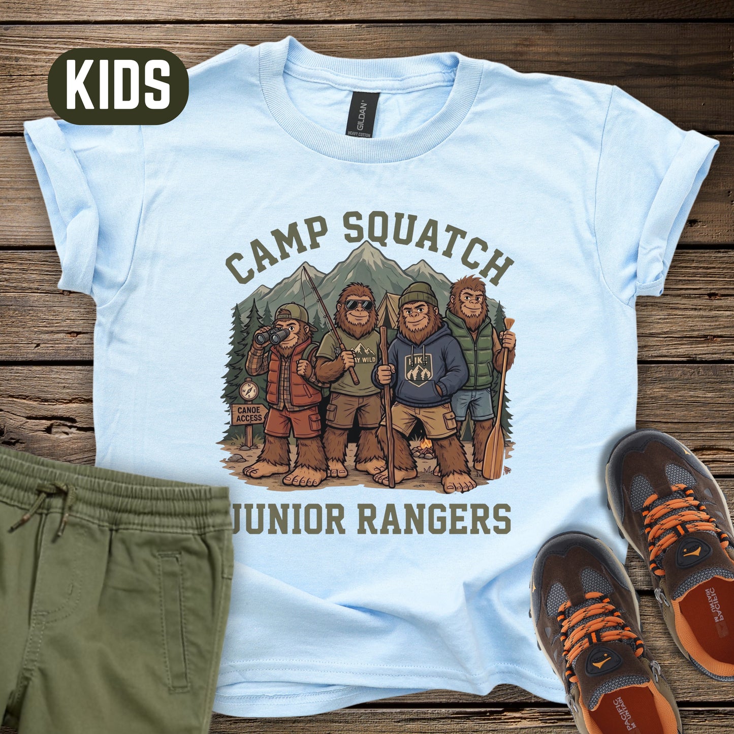 Camp Squatch Junior Rangers Kids T-Shirt