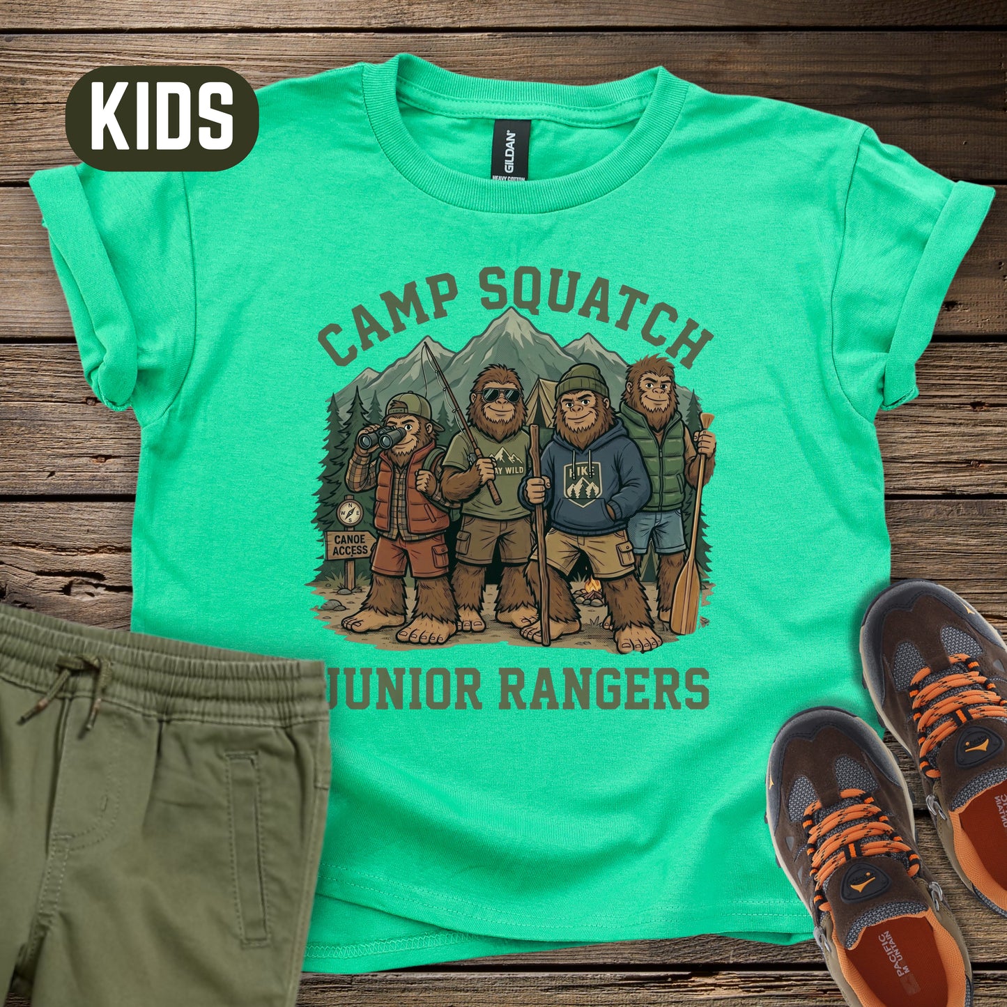 Camp Squatch Junior Rangers Kids T-Shirt