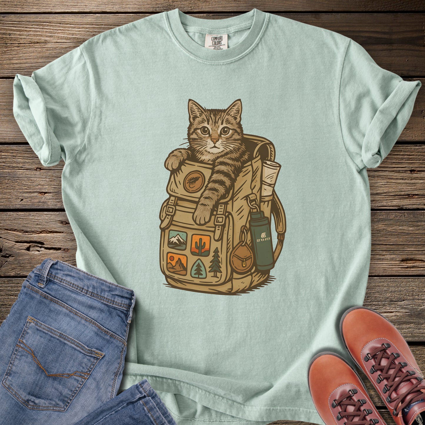 Backpacking Kitty T-Shirt