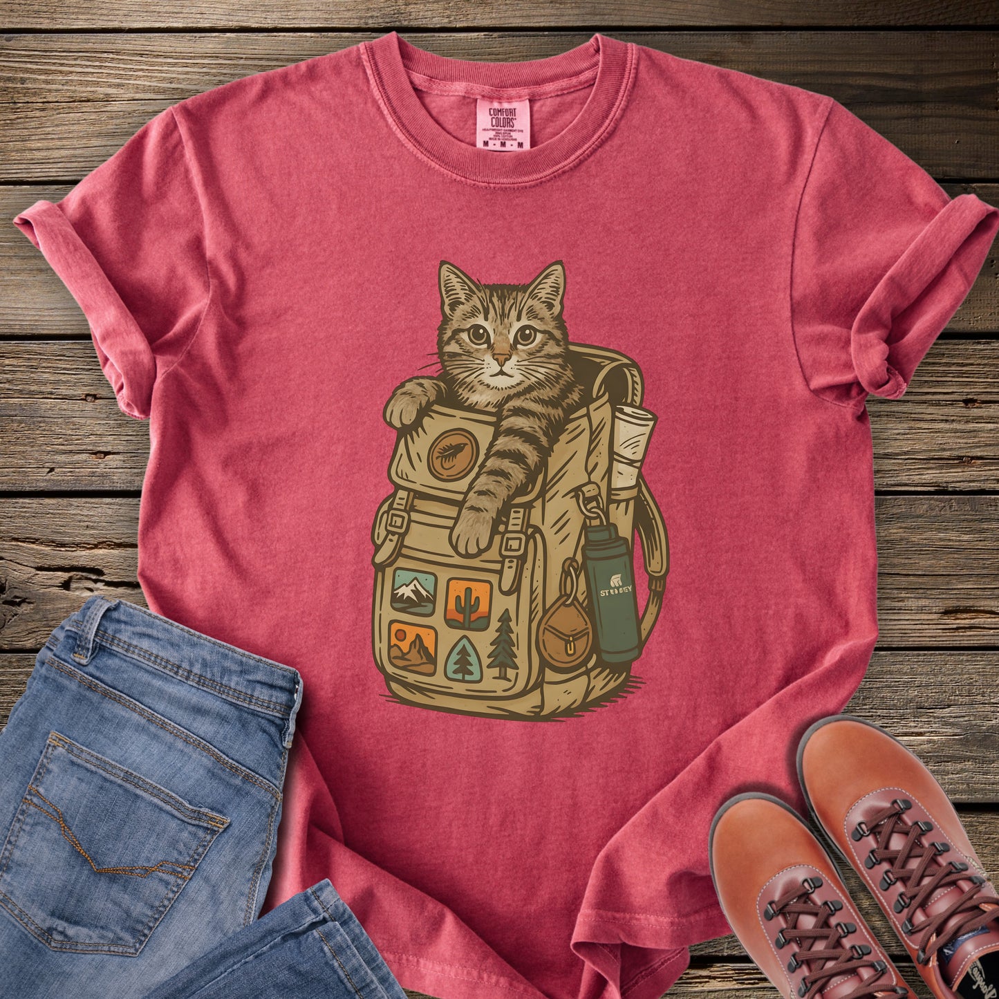Backpacking Kitty T-Shirt