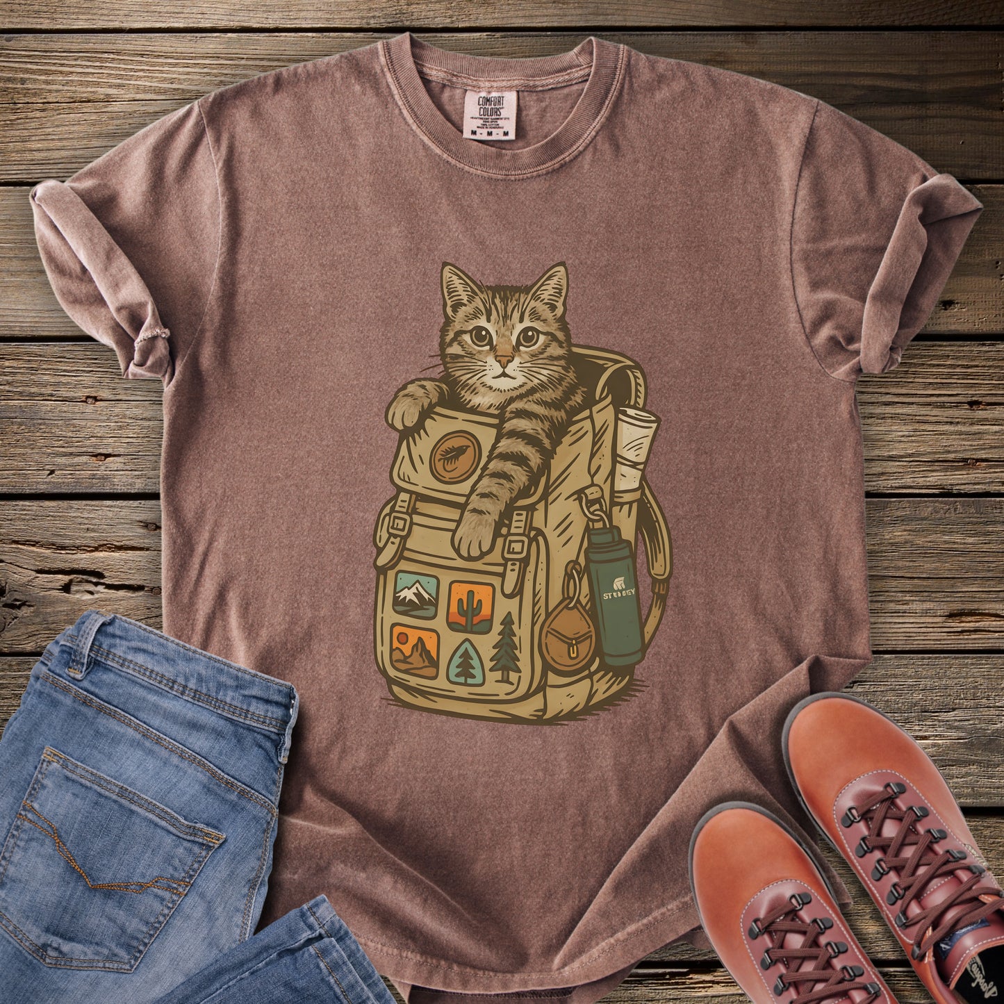 Backpacking Kitty T-Shirt
