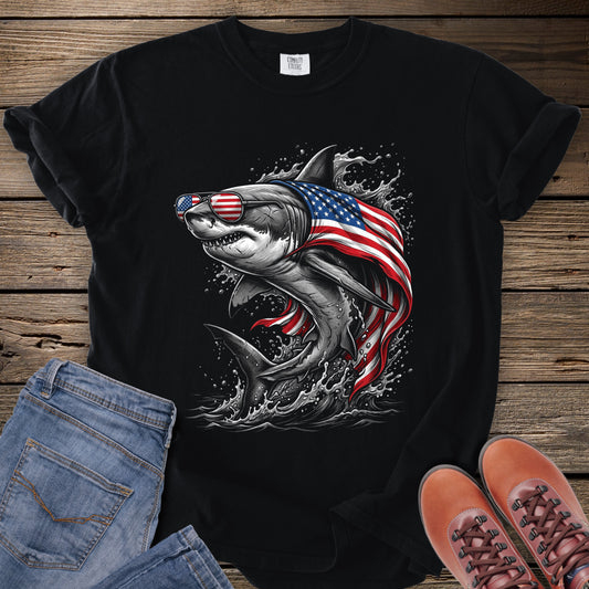 Freedom Fin American Shark T-Shirt