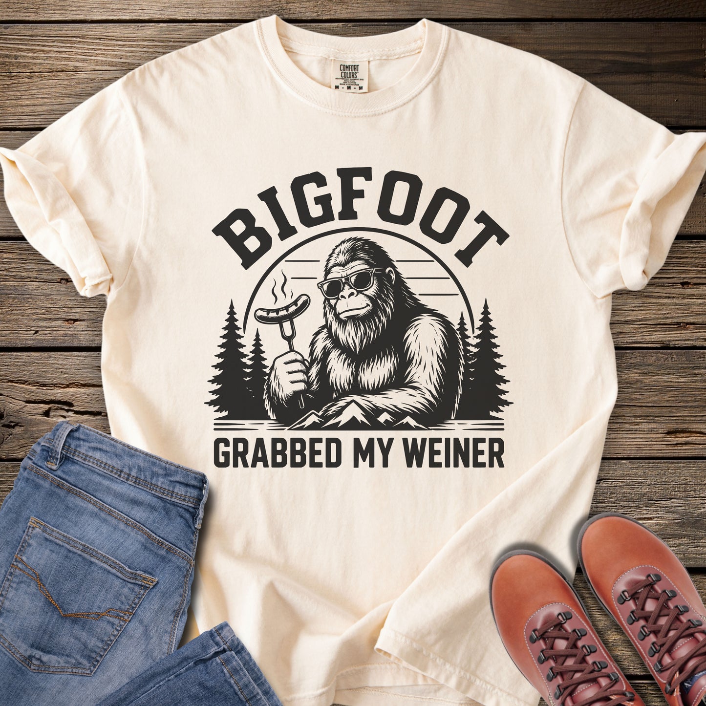 Bigfoot Grabbed My Weiner T-Shirt
