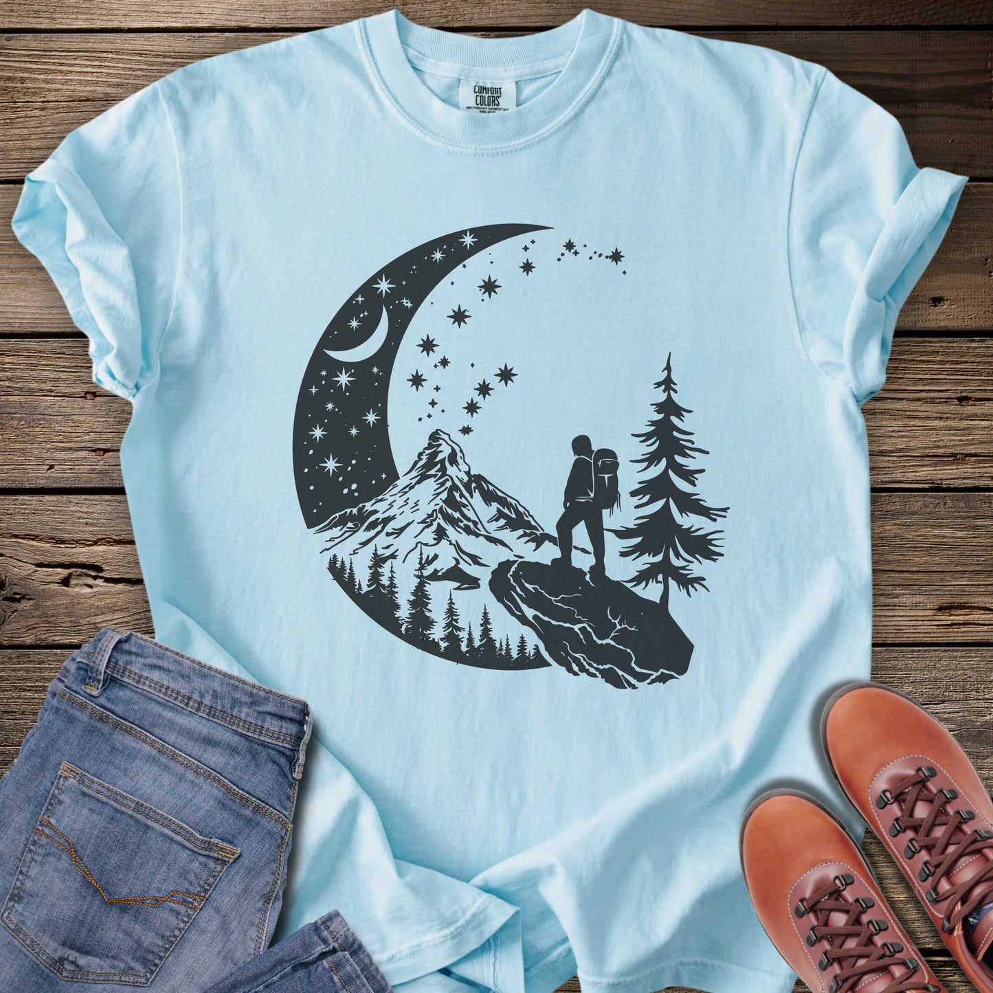 Mountain Hike Night Sky T-Shirt