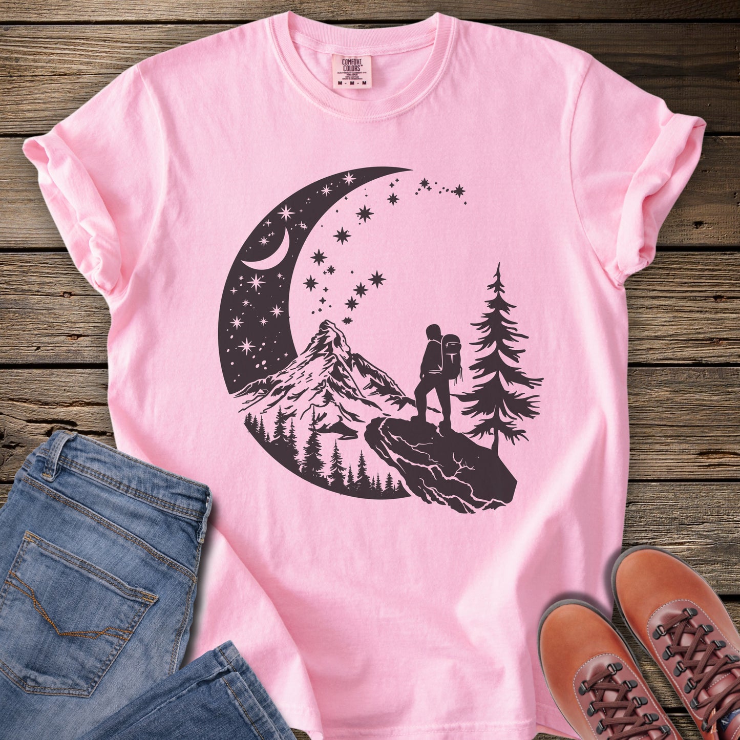 Mountain Hike Night Sky T-Shirt