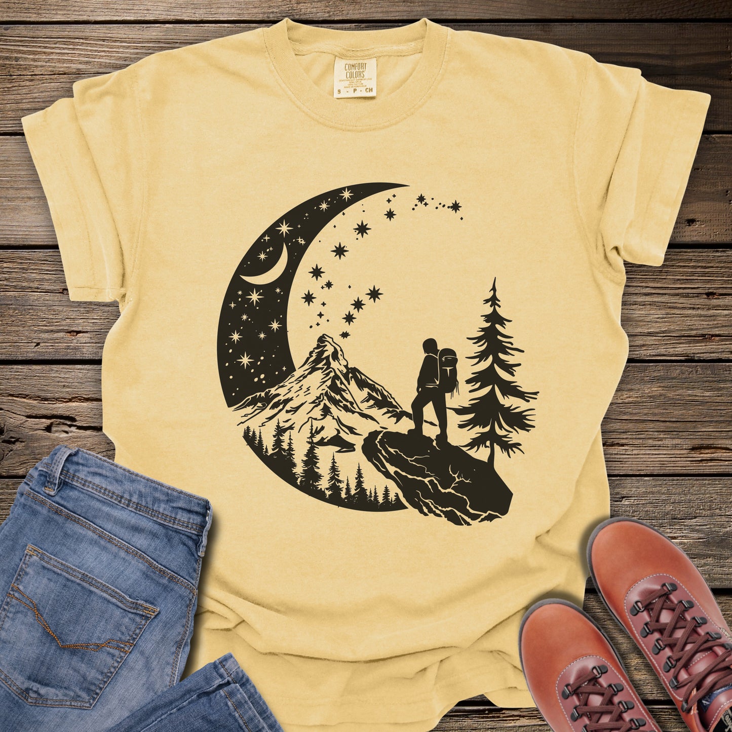 Mountain Hike Night Sky T-Shirt