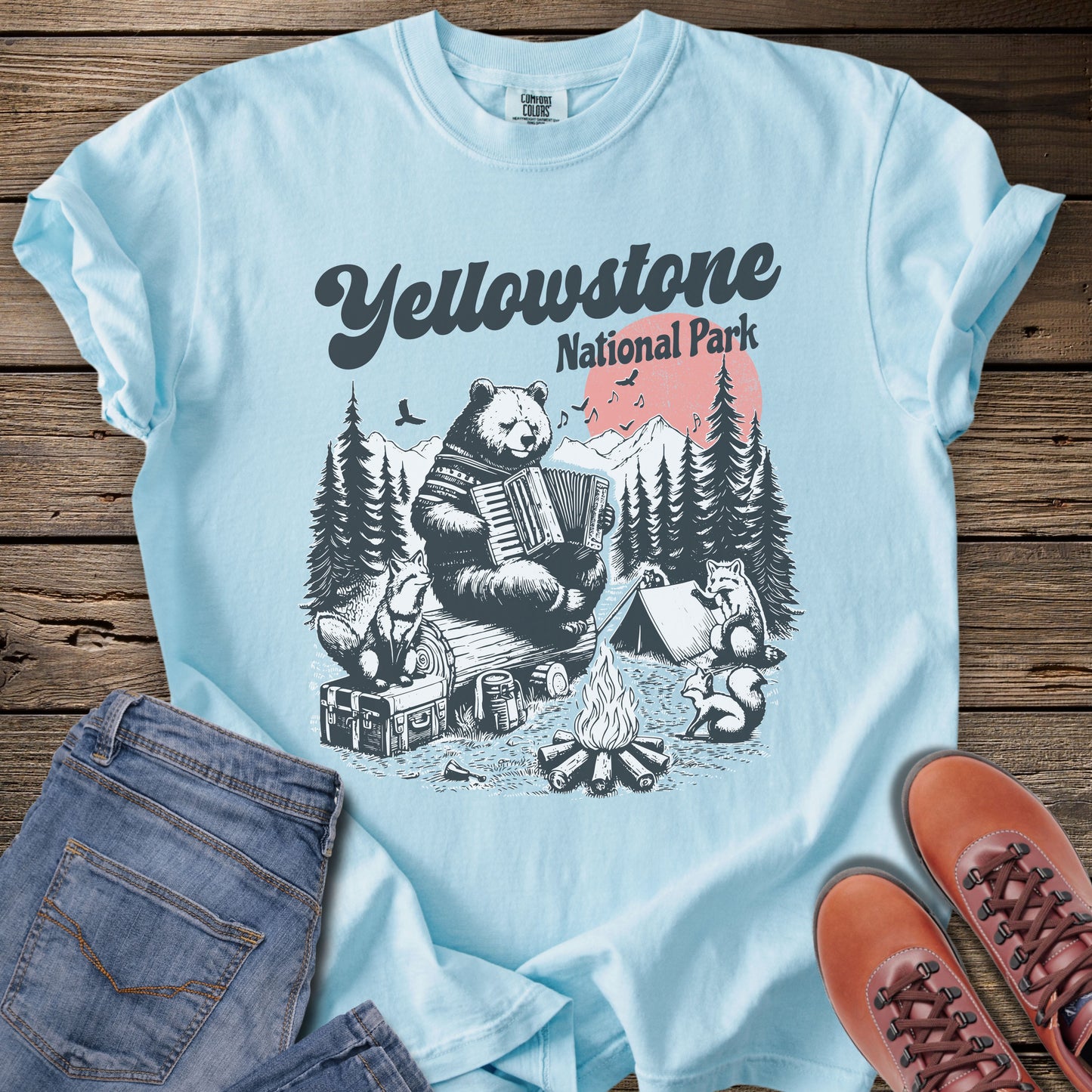 Yellowstone National Park Camping T-Shirt