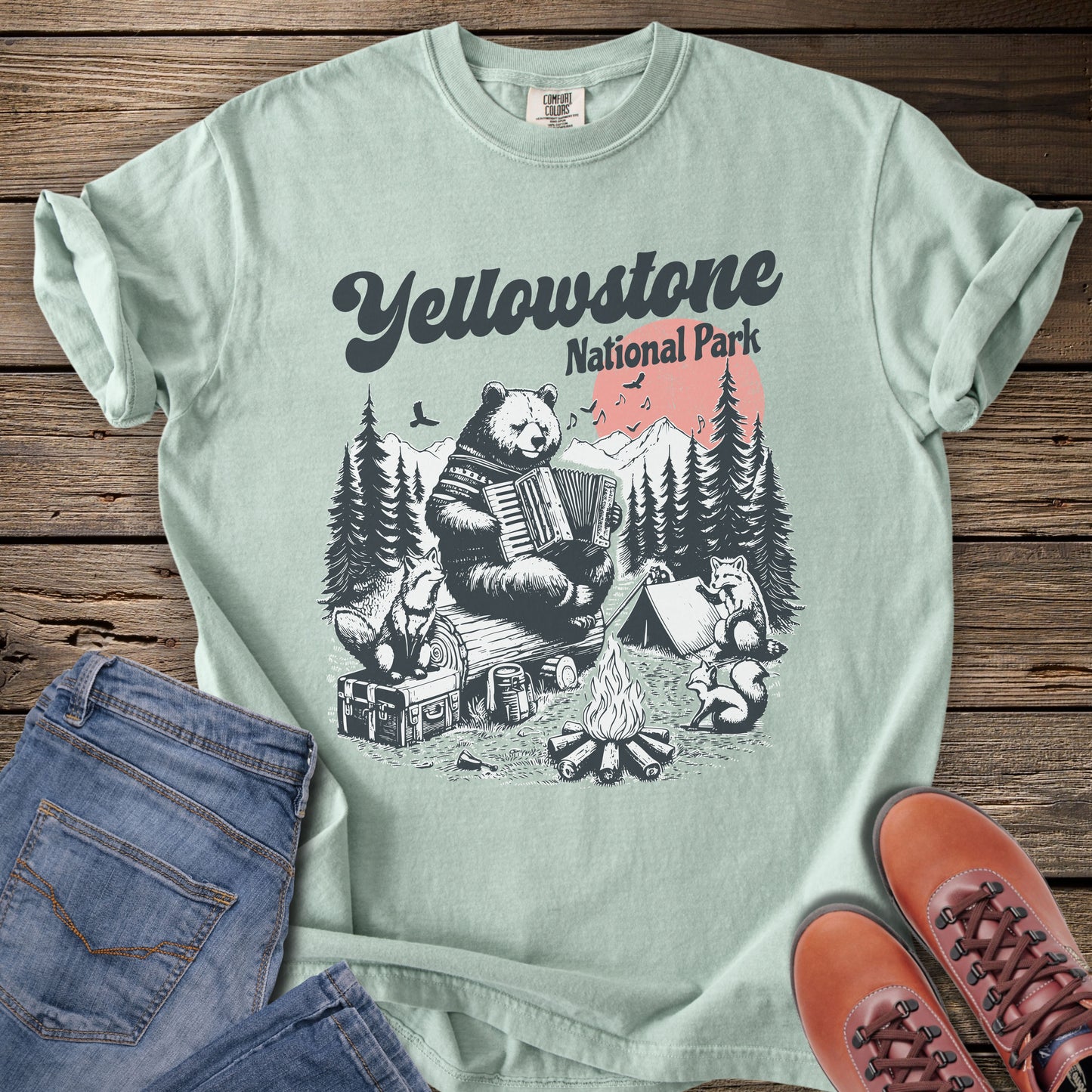 Yellowstone National Park Camping T-Shirt