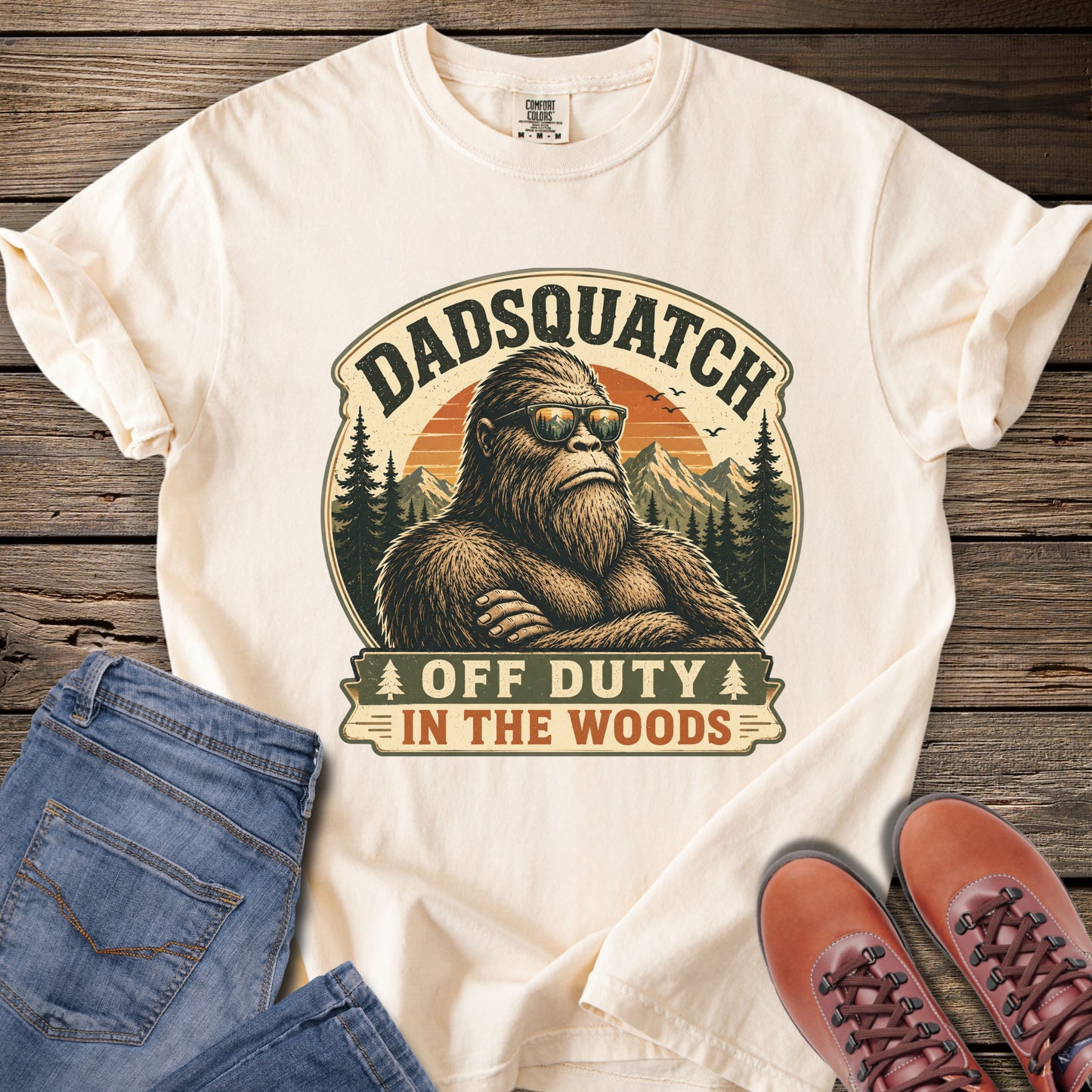 Dadsquatch "Off Duty in the Woods" T-Shirt