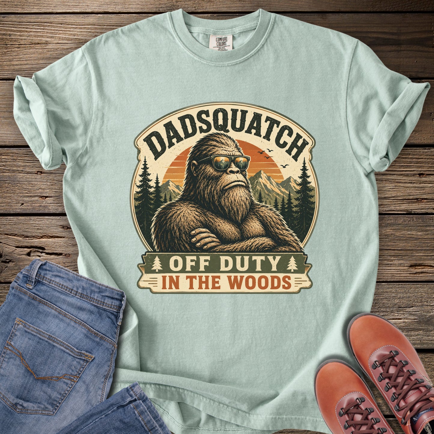 Dadsquatch "Off Duty in the Woods" T-Shirt